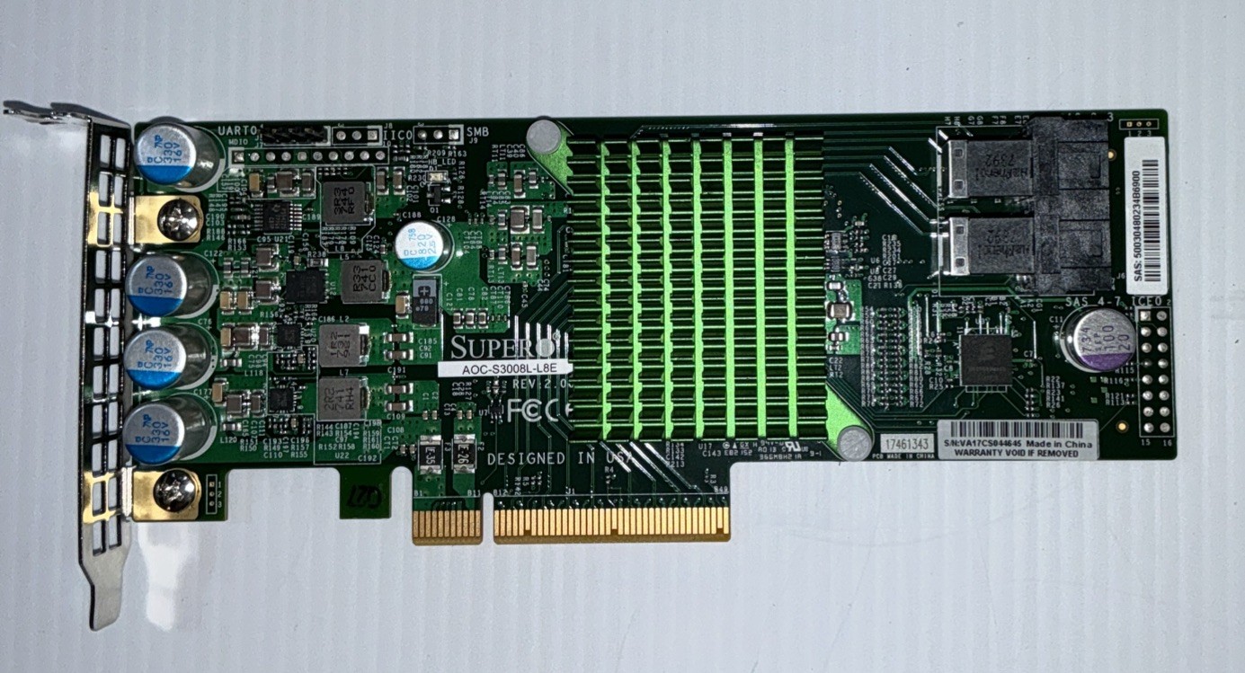 Supermicro AOC-S3008L-L8e 12Gb  8-Ports SAS sata Internal Raid Adapter PCIe