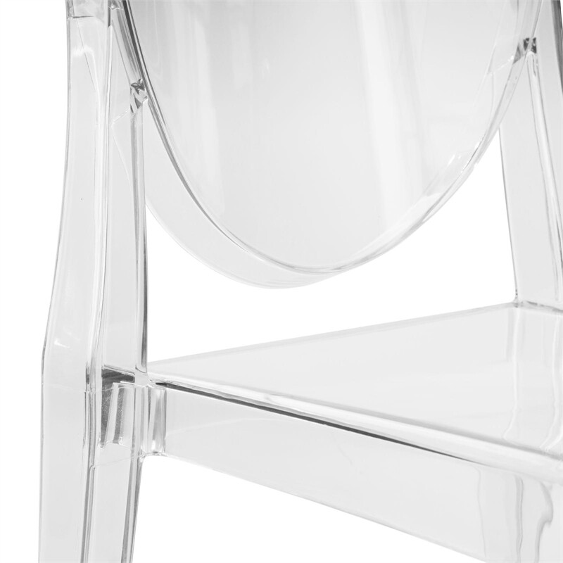 LeisureMod Marrion Modern Acrylic Dining Chair in Clear