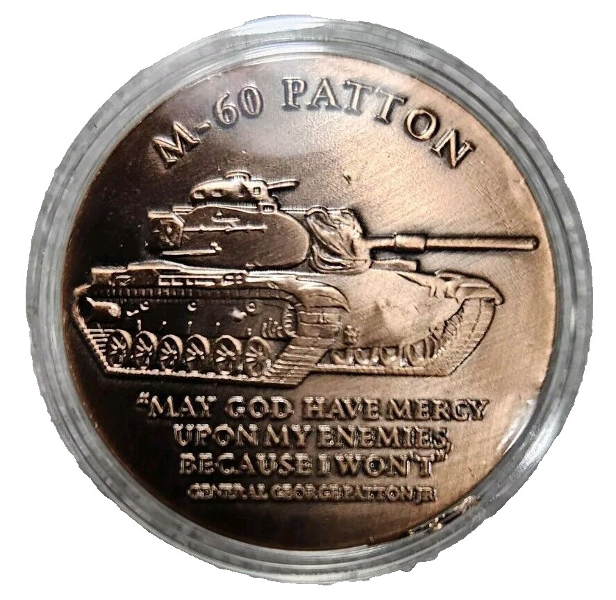 M60 Patton Tank Veteran God Have Mercy On Enemy Challenge Coin M-60 Tanker Army