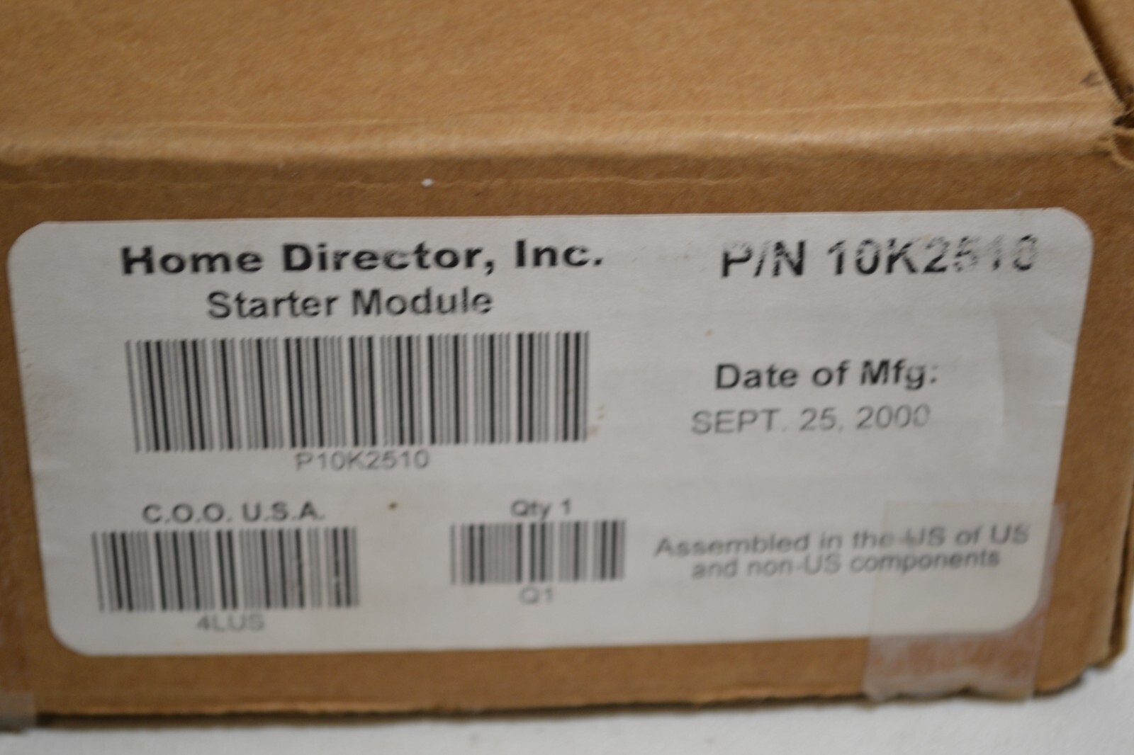 Home Director Starter Connection Module 10K2510