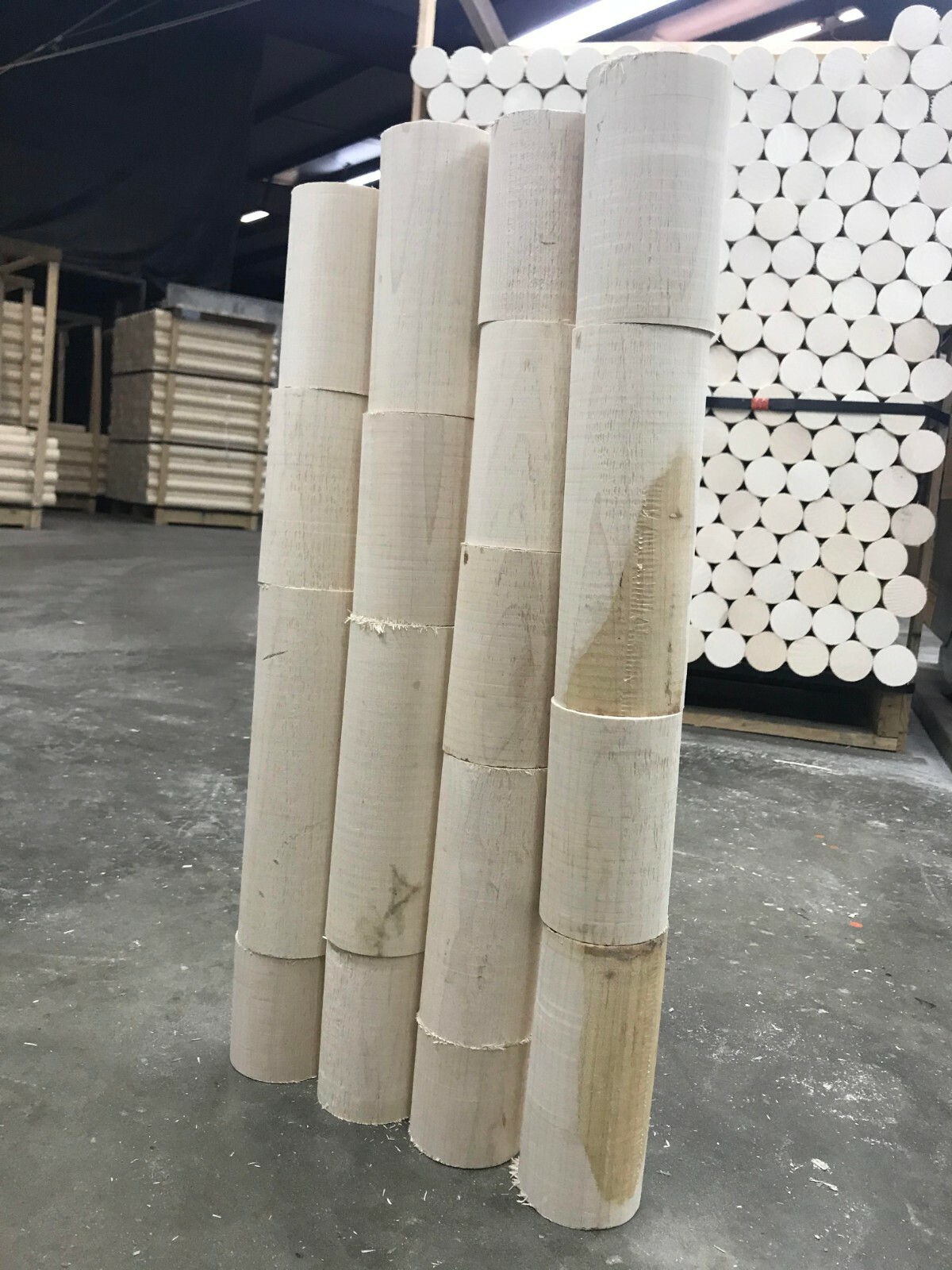 90+" TOTAL *QUALITY* 3" Hard/Silver Maple Dowel Woodworking/Craft Dowel Ends