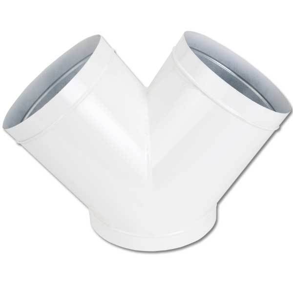 Y WYE Connector White Powder Coated All SZ 4" 6" 10" 12" SAVE $$ WITH BAY HYDRO