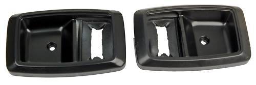 For 1979-93 Mustang Door Handle Trim Bezels Black Pair "Made from Ford Tooling"