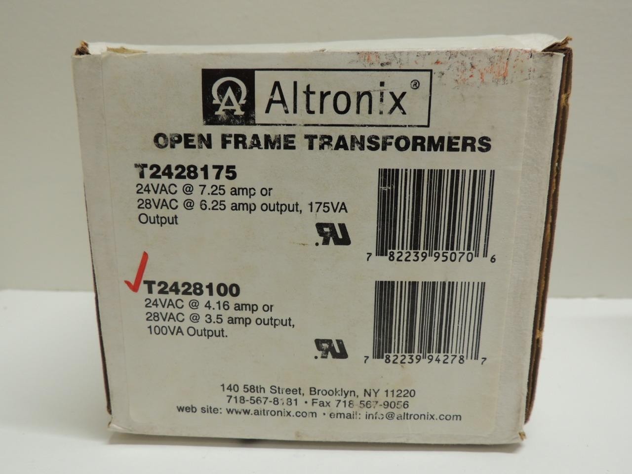 ALTRONIX Open Frame TRANSFORMER - 24 or 28 VAC - T2428100 ~ NOS - Sealed