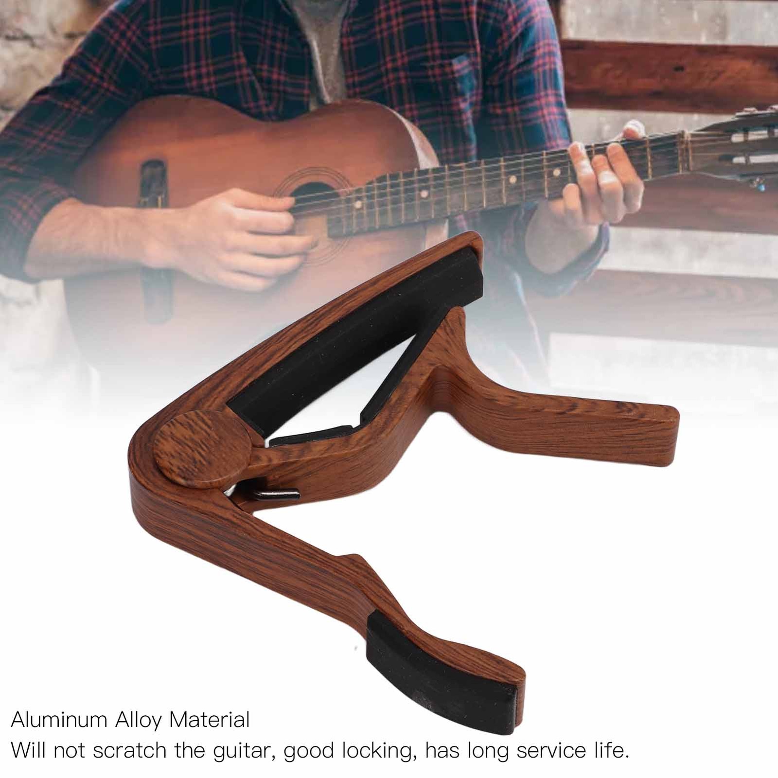 Capo Quick Release String Clamp Accessory Set Kit With 5Pcs Guitar Pick For Bass