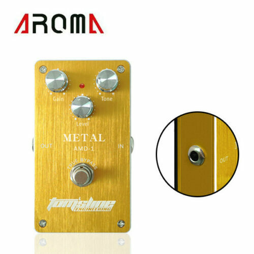 Aroma AMD-1 Electric Guitar Effect Pedal Metal Distortion True Bypass 9V