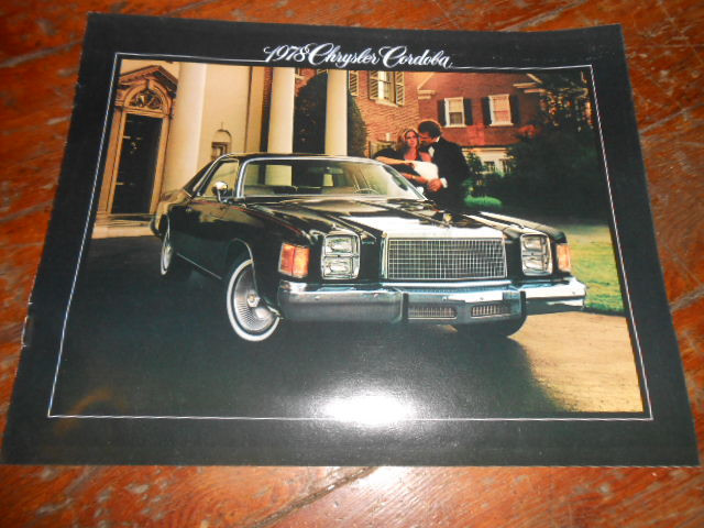 NOS NEW Car Dealer Sales Brochure Catalog 1978 Chrysler Cordoba 1970S