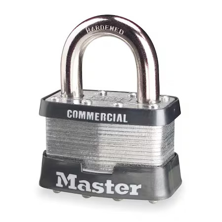 Master Lock 5Ka-3358 Padlock, Keyed Alike, Standard Shackle, Rectangular Steel