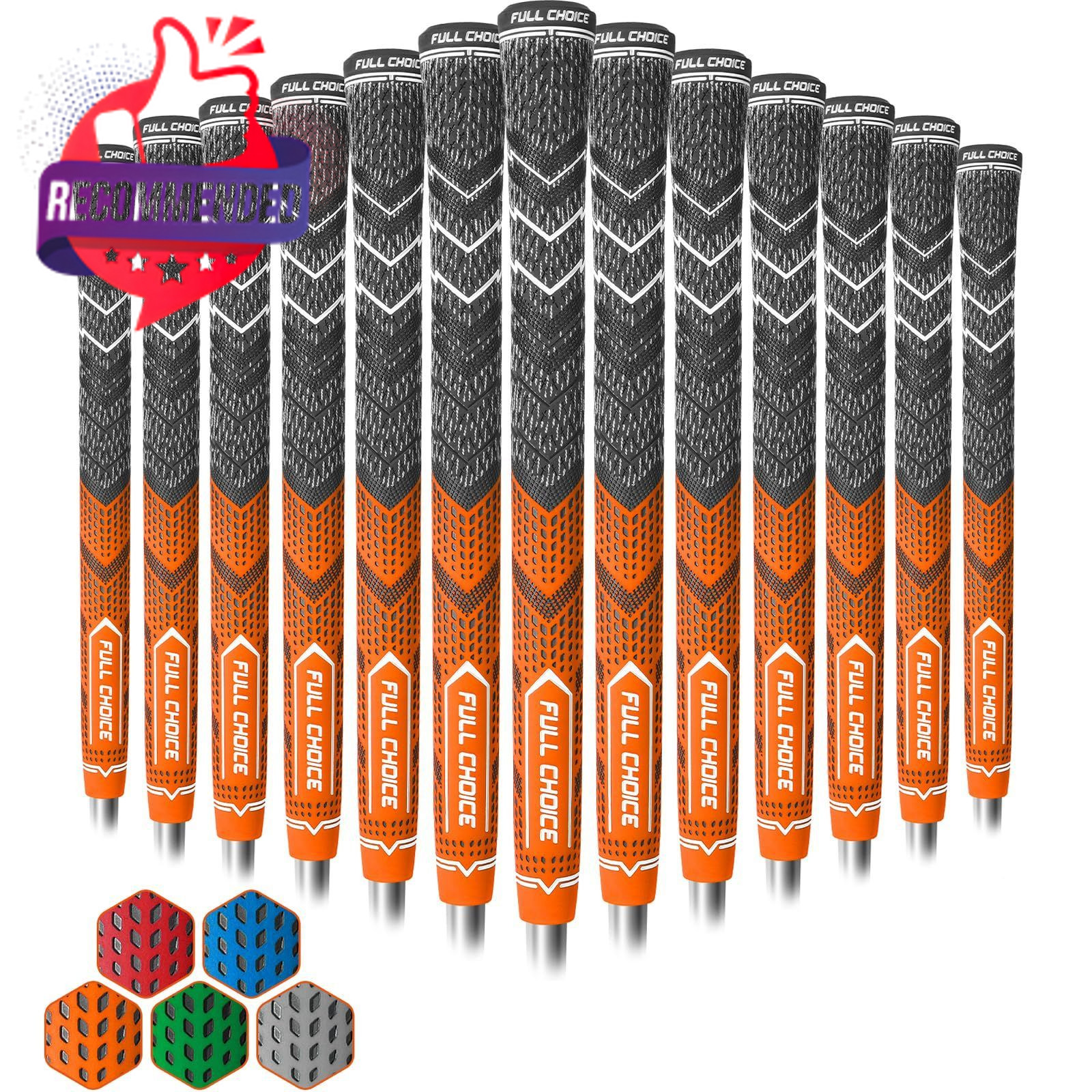 Cross Corded Golf Grips 13 Pack, Low Taper Design, Choose From 13 Grips Or 13