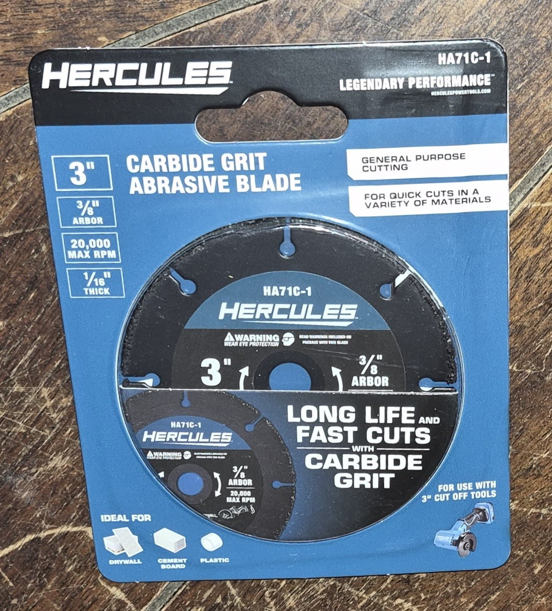 Hercules 3" Carbide Grit Abrasive Blade -General Purpose Cutting- #58771