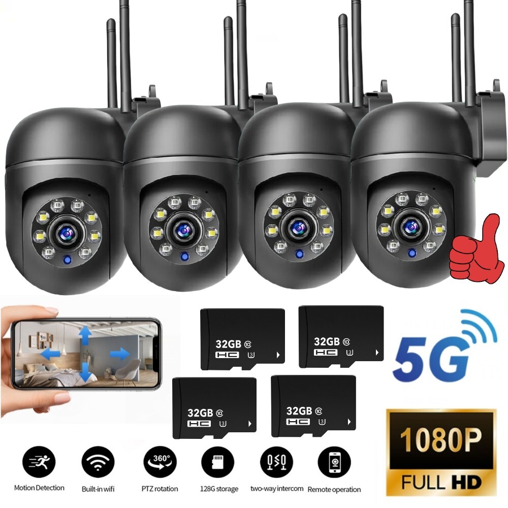 1080P 5G WiFi Camara De Seguridad HD Inalambrica 360° Con Audio y Video Interior