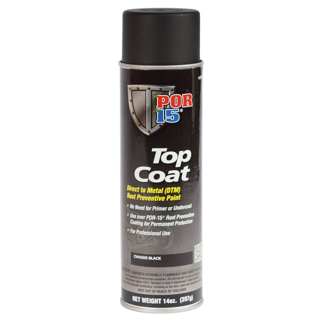POR 15 45918 Chassis Black Top Coat - 14oz Aerosol Can - Each
