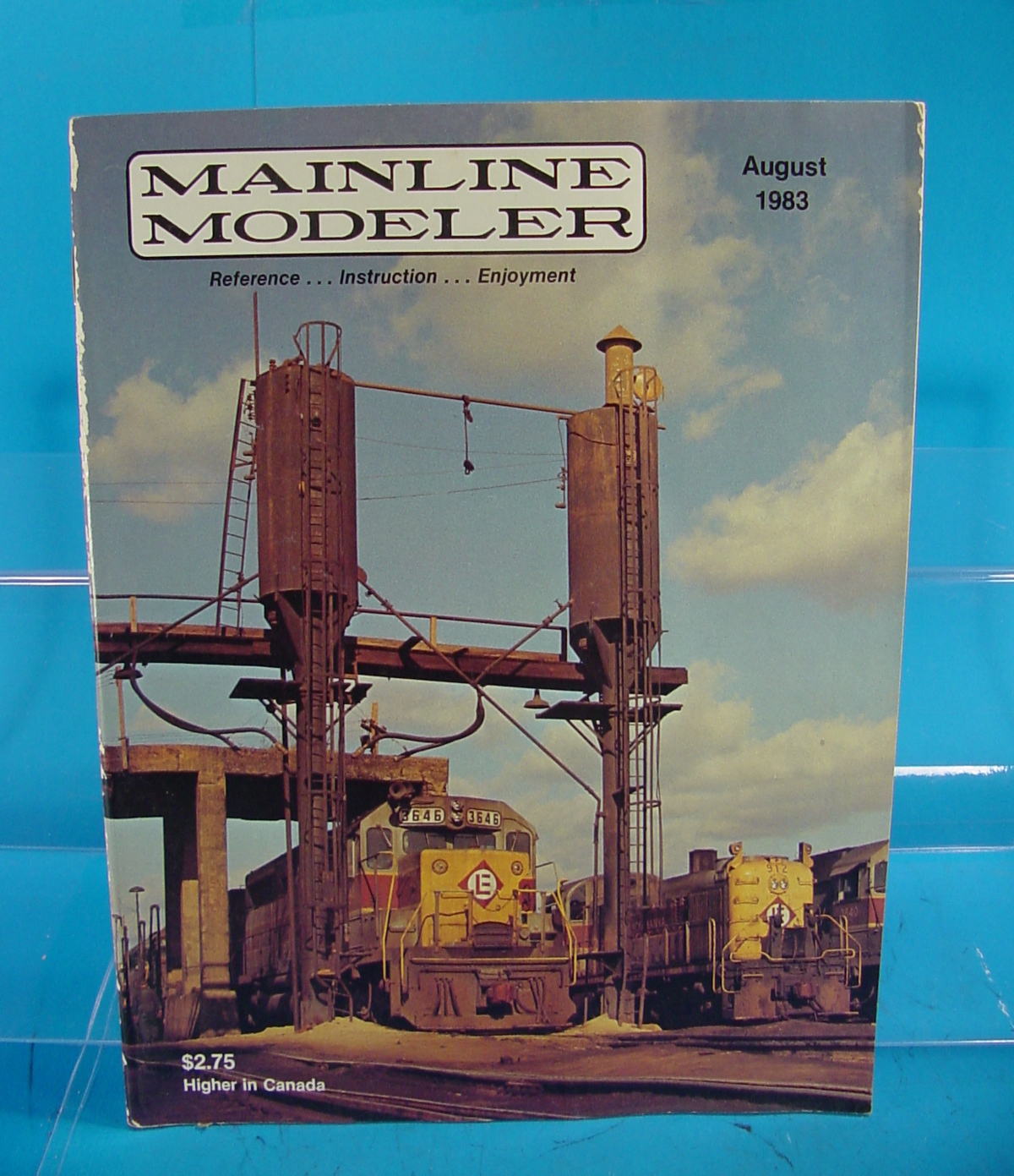 MAINLINE MODELER MAGAZINE AUGUST 1983 C OF G 4-6-2, EMD'S SW9, NP U333C, SRR