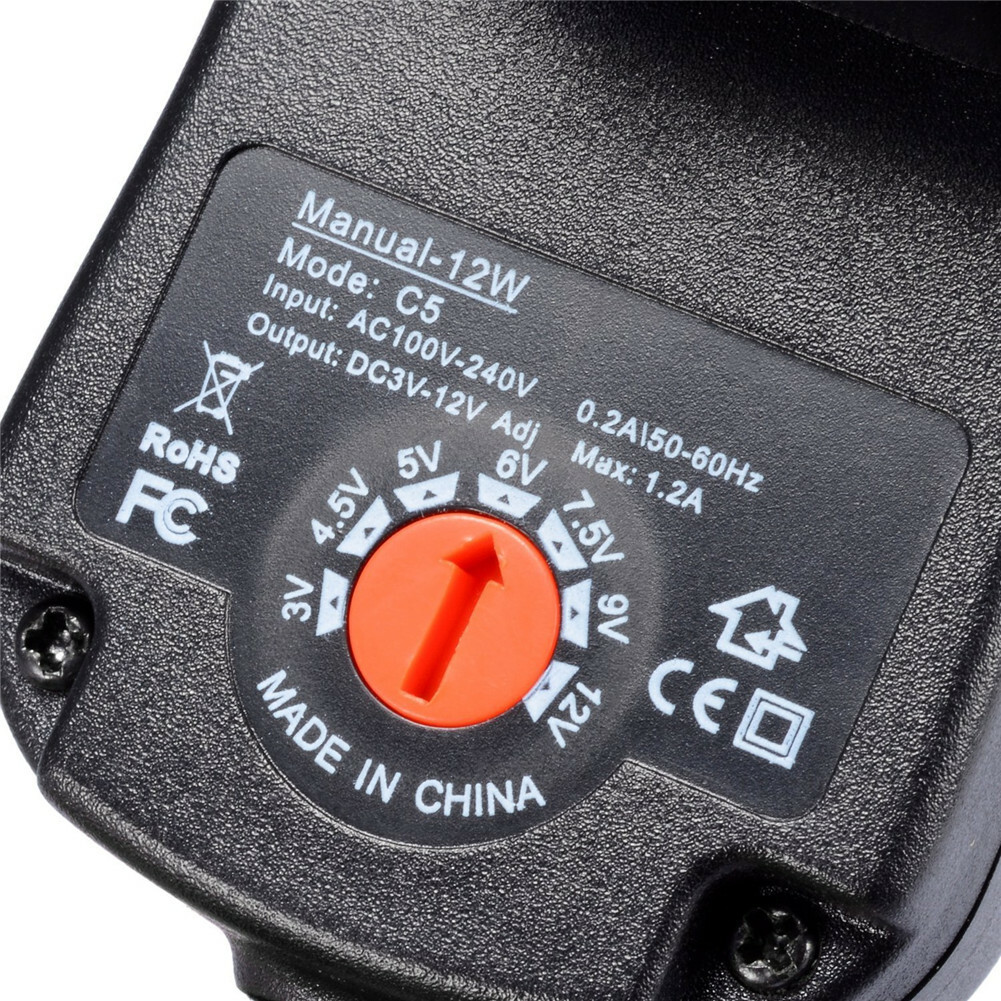 12W 3-12V Universal AC Adapter Multi-Function Charger Power Supply DC Adapter