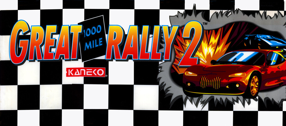 Great 1000 Mile Rally 2 Arcade Marquee 26" x 8"