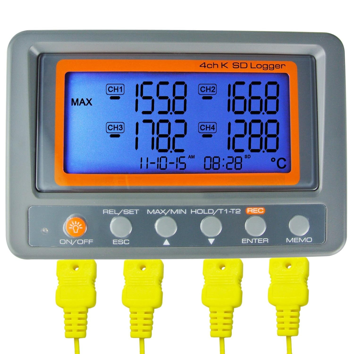 Digital 4 Channel Thermocouple Thermometer Temperature Desktop Data Logger