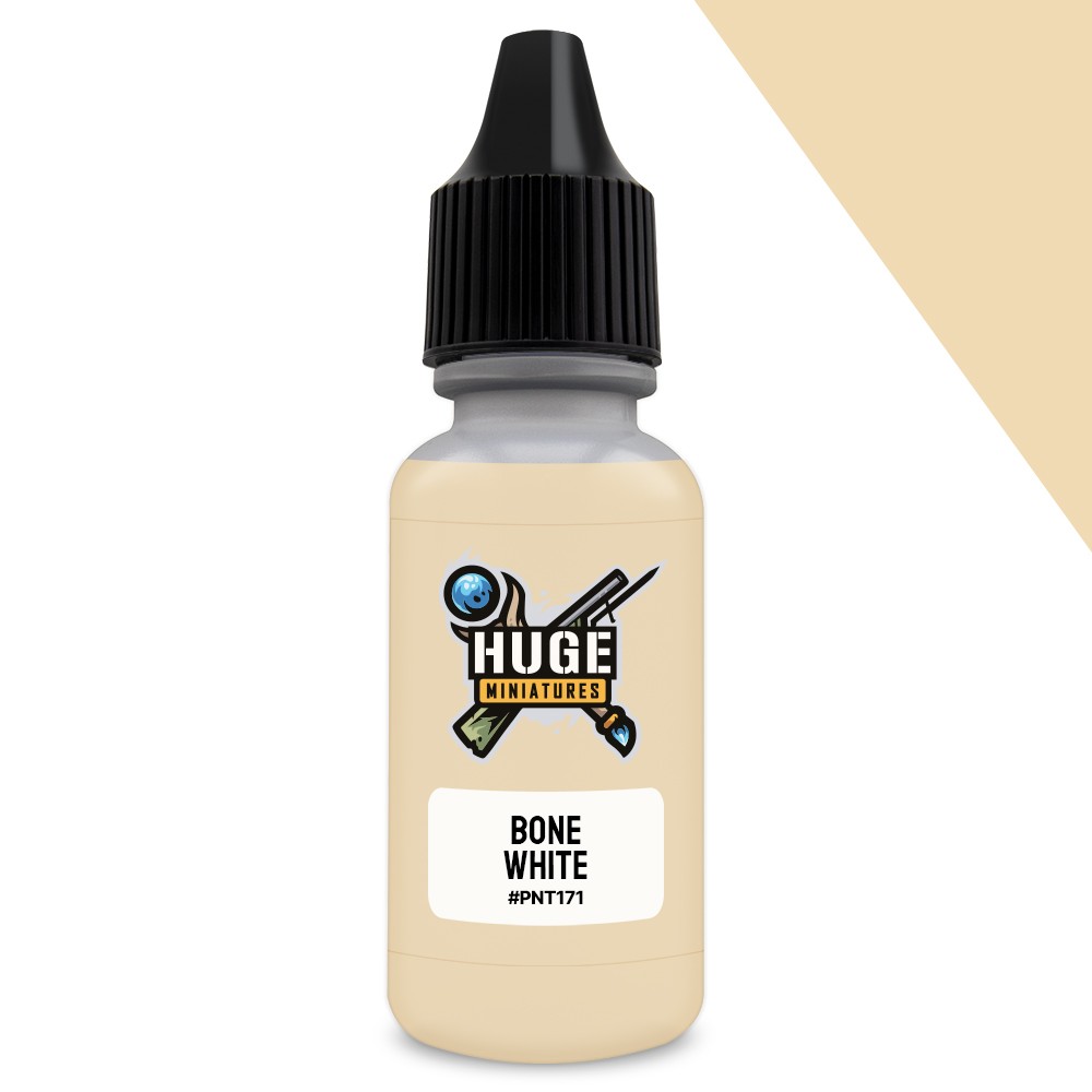 Huge Miniatures Acrylic Paint, Bone White Scale Modeling Color – 17ml Bottle