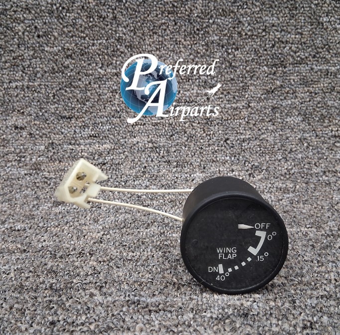 New Surplus Piper Aircraft Flap Indicator Gauge, p/n 49684-002, 548-246