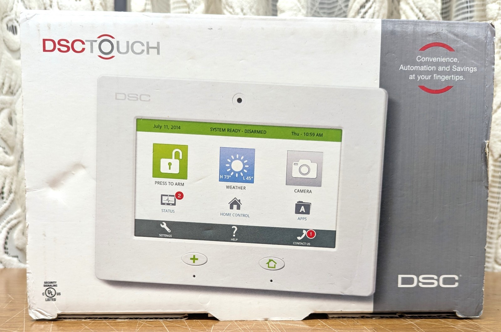 DSC TOUCH 88030452 SECURITY CONSOLE AND POWER SUPPLY SEE DISCRIPTION