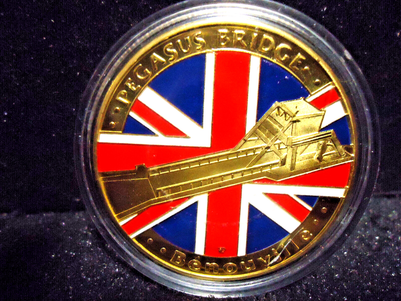 PEGASUS BRIDGE-Benouville 6TH DA.AIRBORNE WWII 6/6/44 D-DAY -  CHALLENGE COIN