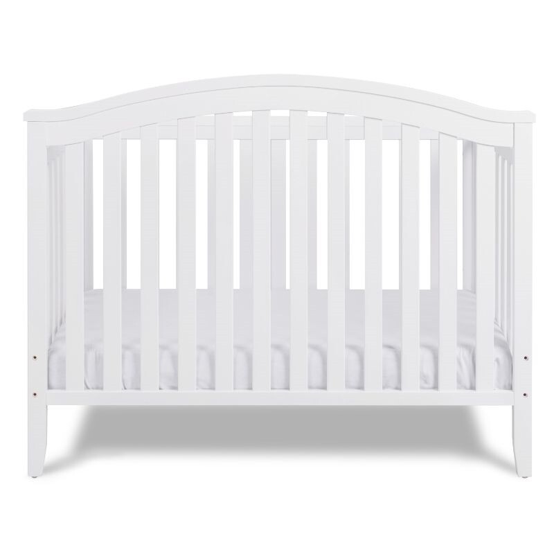 AFG Baby Furniture Kali II 4-in-1 Convertible Crib with Toddler Guardrail White
