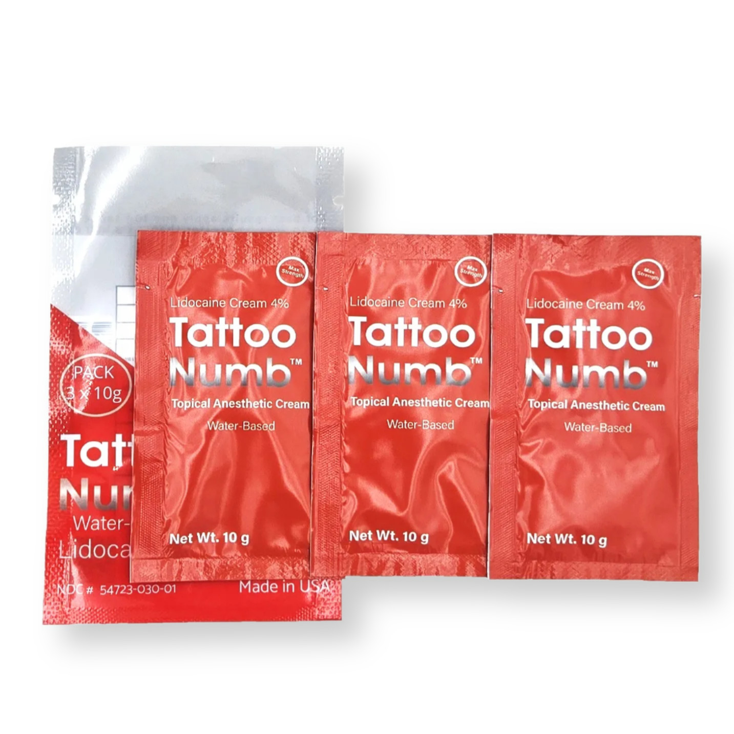 3 x 10g TattooNumb Lidocaine Numbing Cream Pain Relief Anesthetic Skin Numb