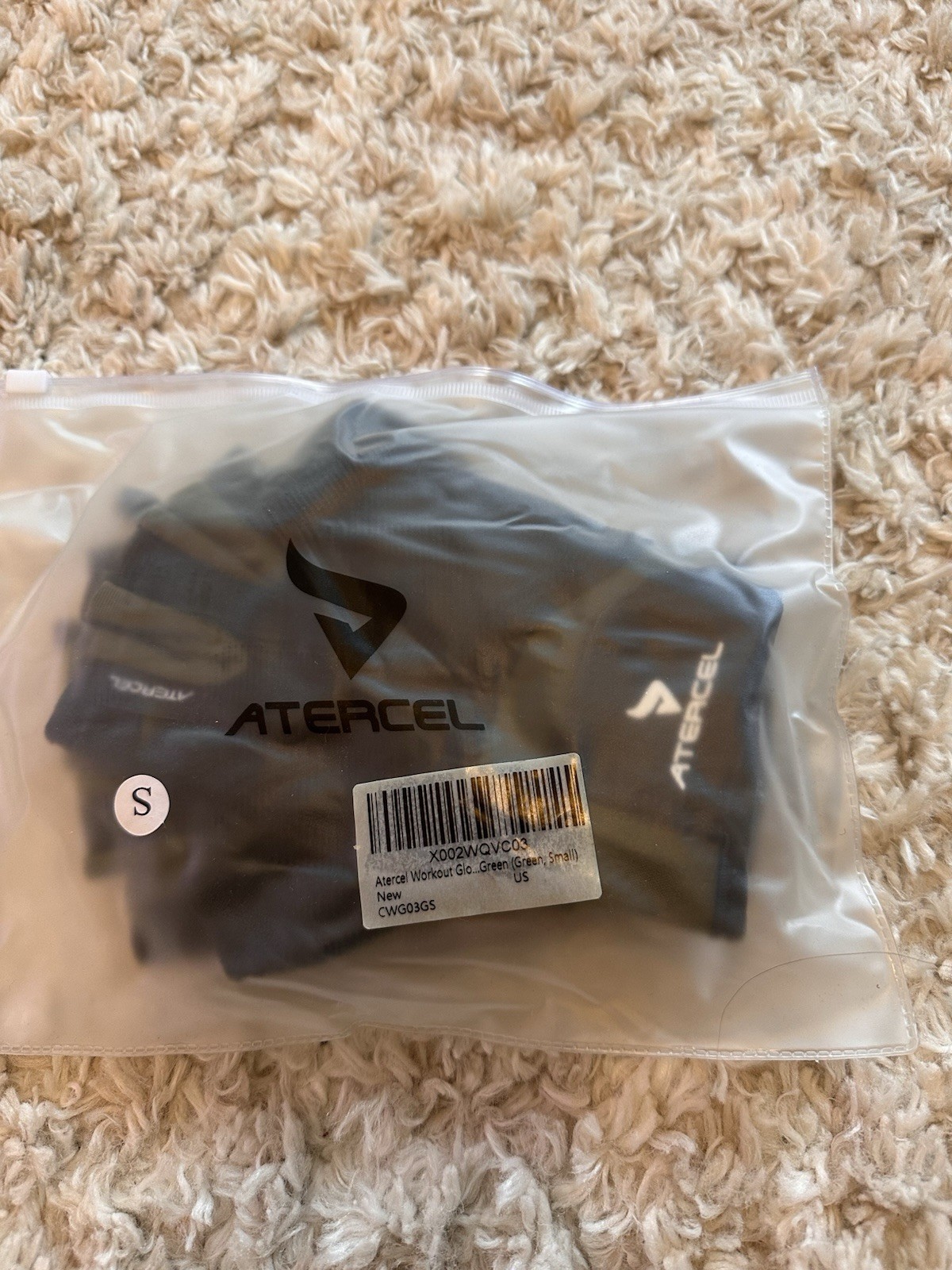 Atercel Workout Gloves Size Small Weight Lifting Training Gym Black/Green NIP