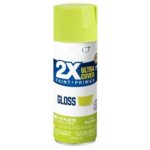 6 Pack, Key Lime  American Accents 2X Ultra Cover Gloss Spray 12 oz