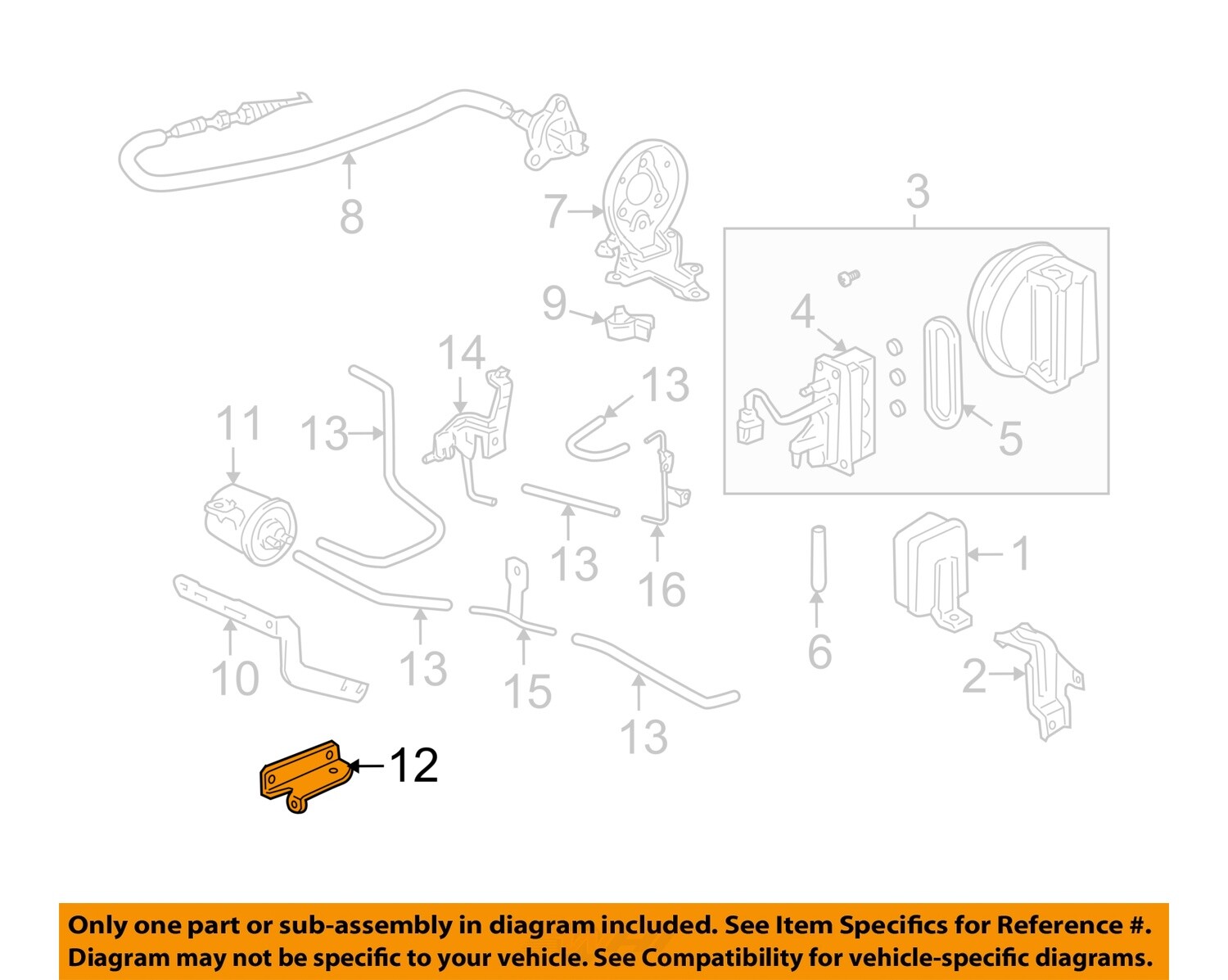 HONDA OEM 96-04 RL Cruise Control System-Vacuum Tank Bracket 36626P5AA00