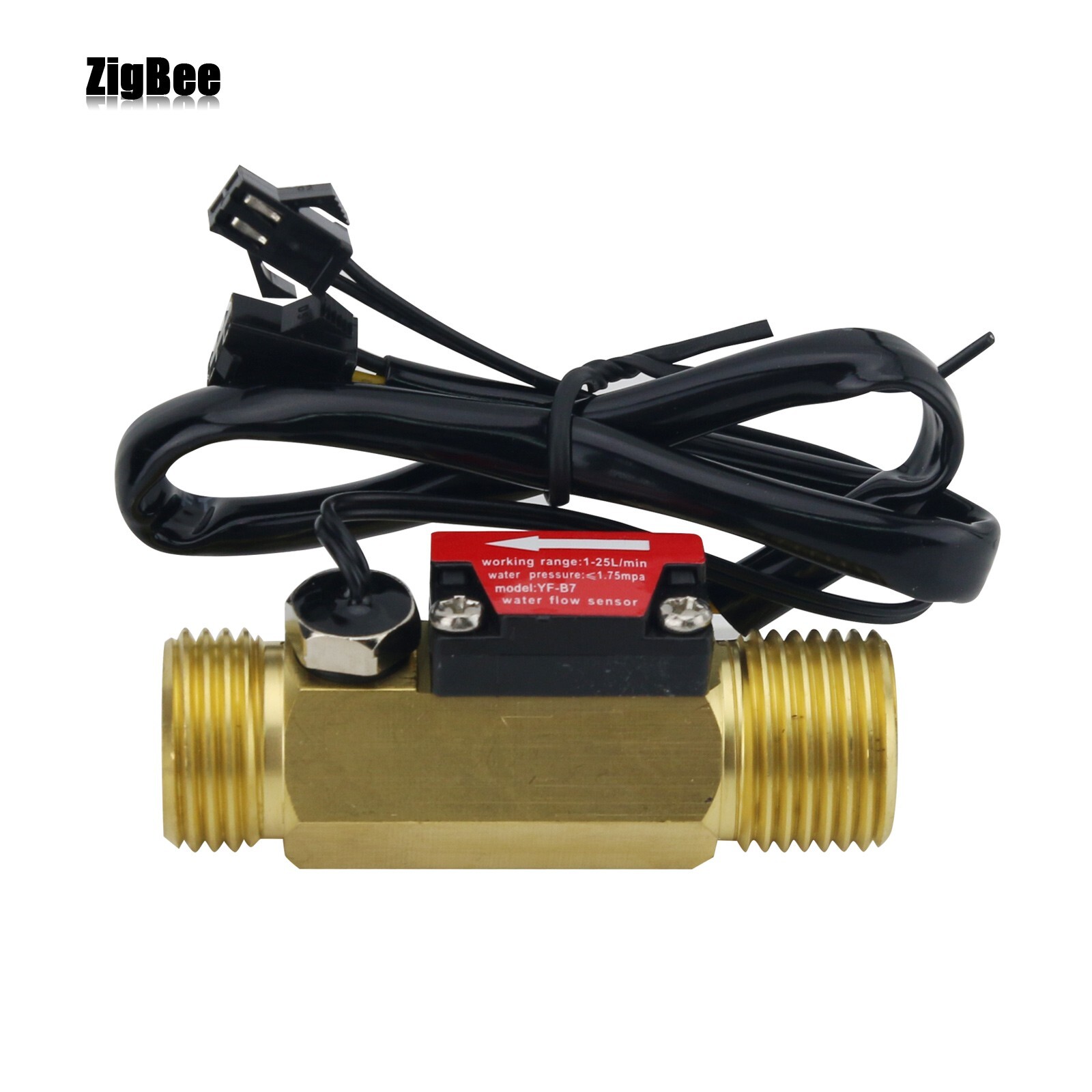 Electronic Intelligent Water Flow Meter 1/2” External Thread Digital Display