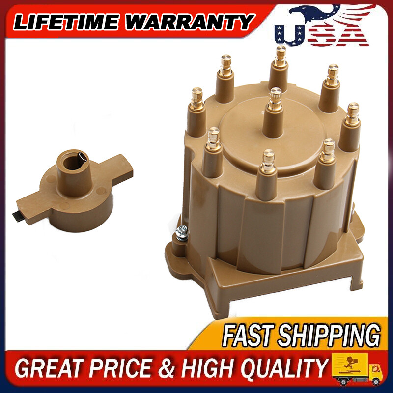 Distributor Cap + Rotor Button Kit For 1987-1995 GM Chevy GMC 305 350 454 8132
