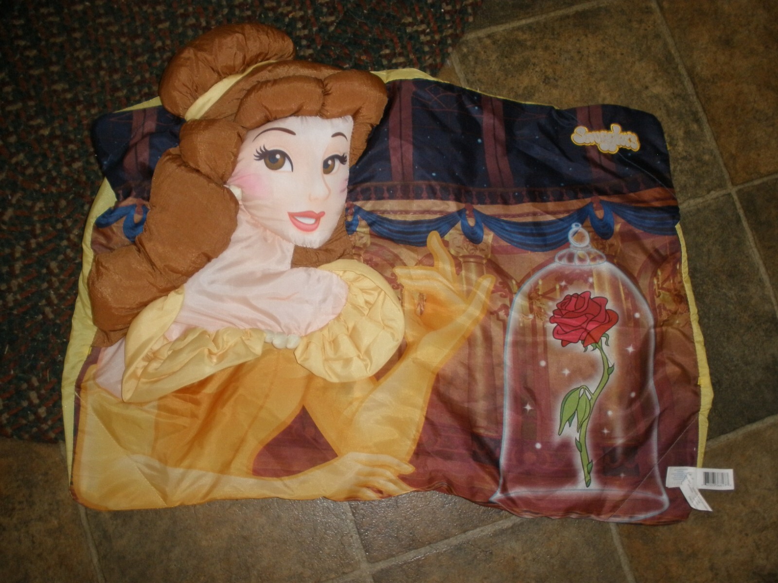 3D Disney Belle Princess Snugglers Pillowcase EUC