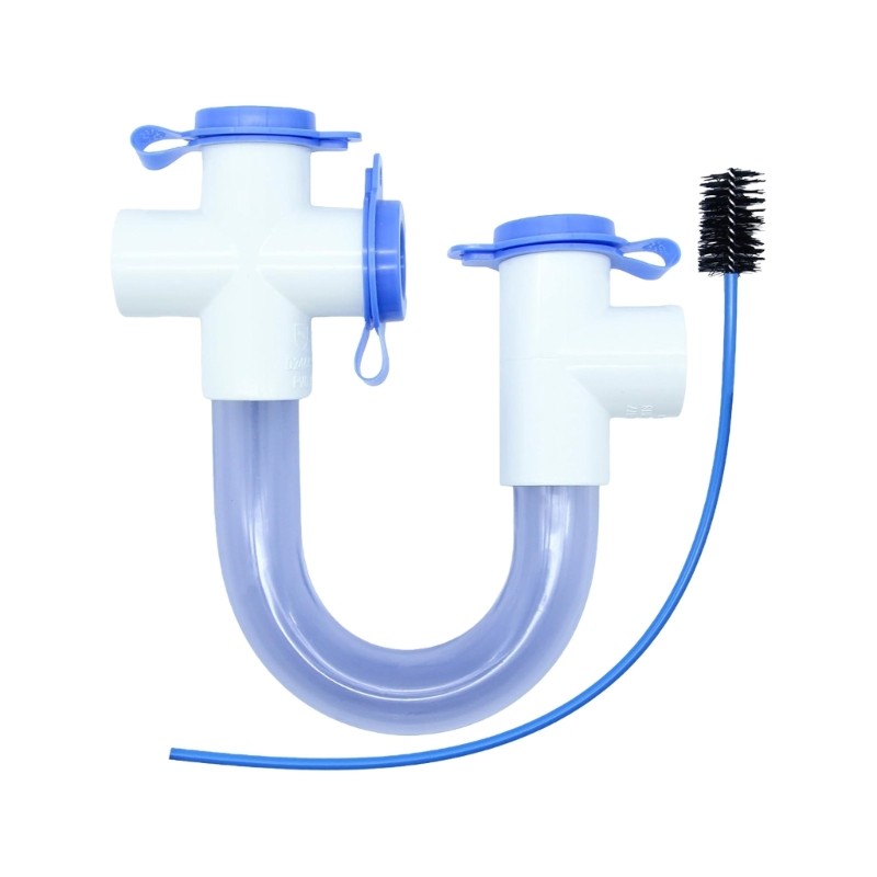 3/4Inch Standard Condensate Trap with Cleaning Brush PVC U Shaped Collector