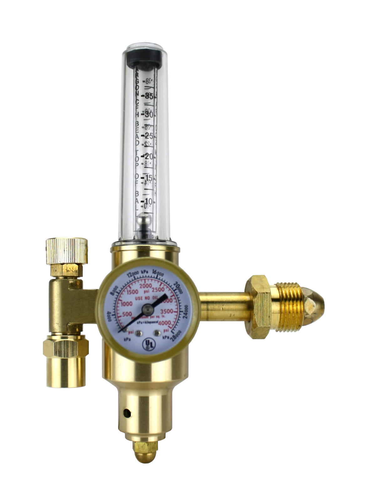 Argon CO2 - TIG MIG Flowmeter - Welding Regulator with 10 Feet Argon Hose HDV