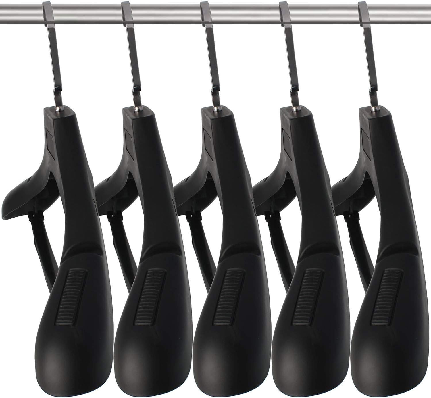 Plastic Extra Wide Suit Hangers, Pack of 15, Width: 17.7",Notched Shoulders &...