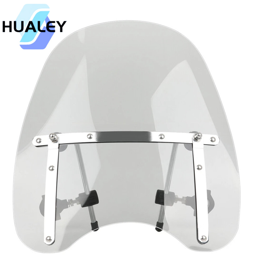 For Honda Kawasaki Suzuki Yamaha Harley 18"x16" Windshield 7/8'' 1'' Handlebar
