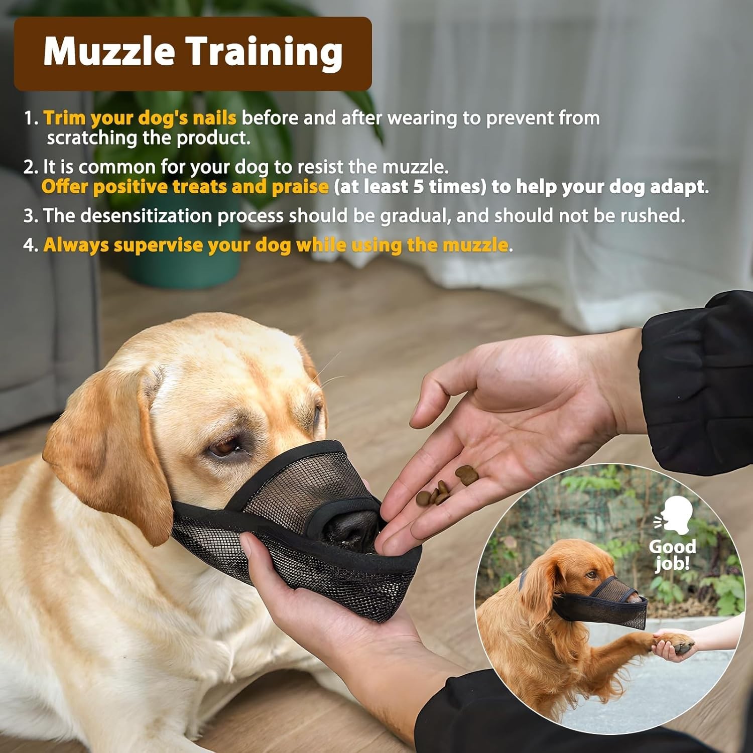 Adjustable Dog Muzzle for Small Dogs, Breathable