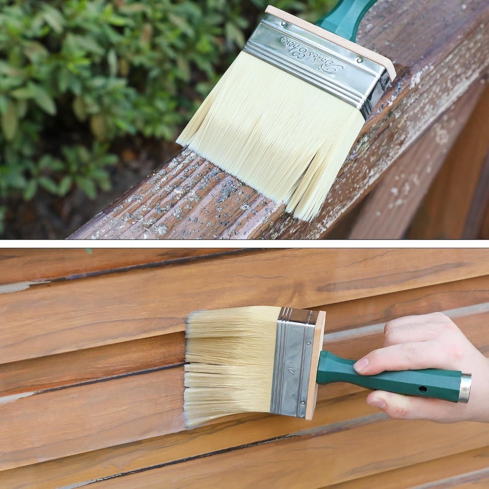 Bates- Deck Stain Brush Set, 3 Pack, 4”, 5” and 6”, Deck Stain Applicator,