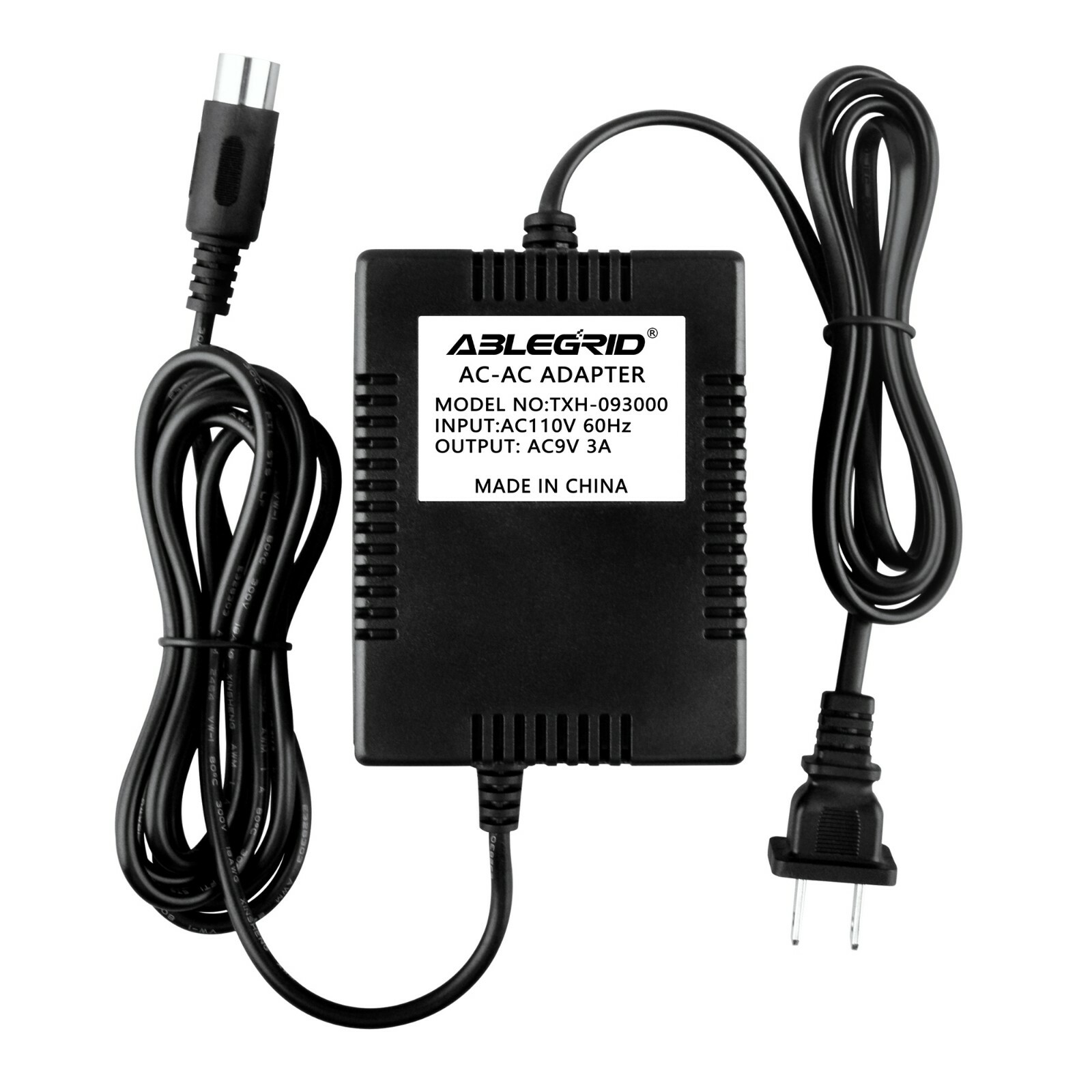 AC Adapter for RSP Intelliverb 24 bit Virtual Room Processor 413-1000 4-PIN DIN