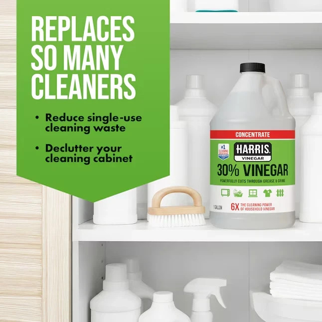 Harris 30% Concentrated Vinegar 1-Gallon Multi-Use All-Purpose Cleaning Solution