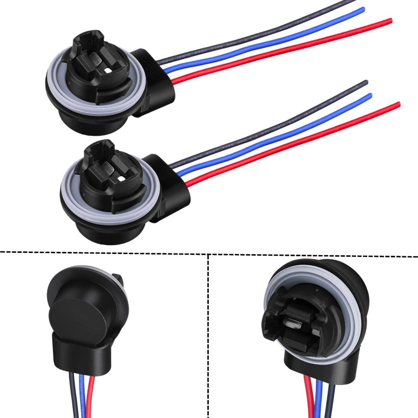 Universal Pigtail Wire Female Socket 4114 S Two Harness Brake Stop Tail Light