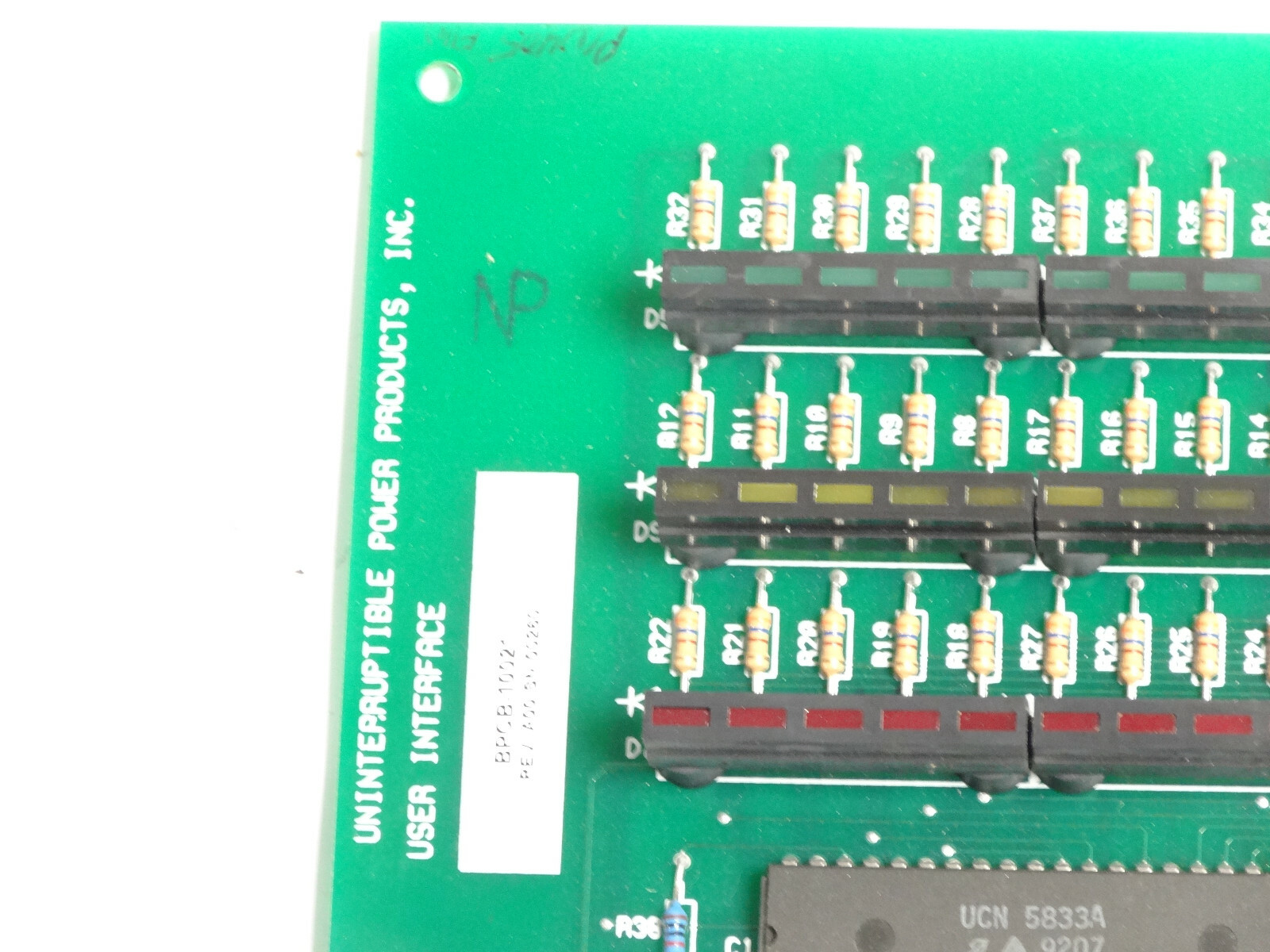 UPPI User Interface Board BPCB-10021 Rev A00