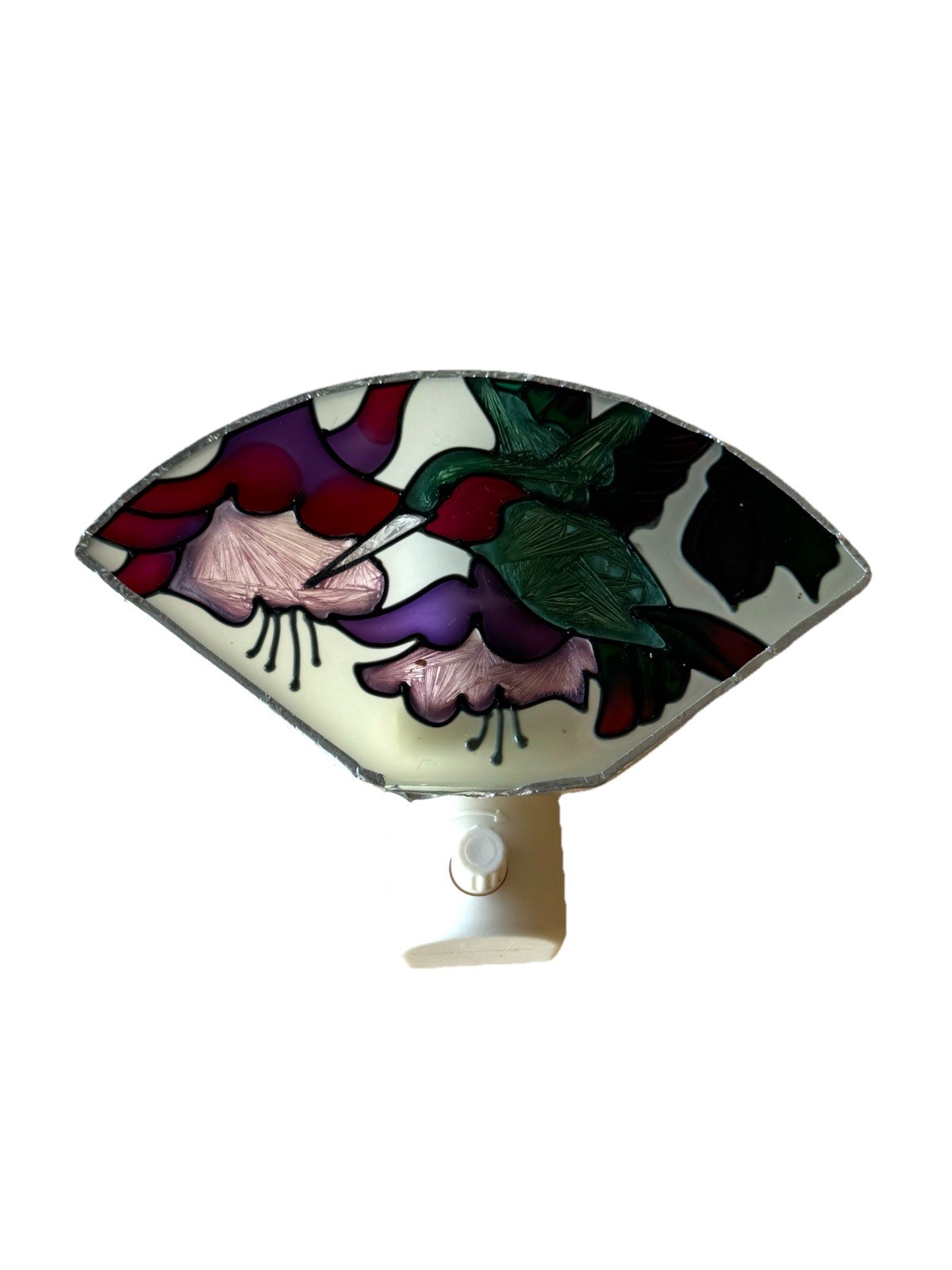 Joan Baker ? Hummingbird Stained Glass Style Night Light Nite Lite Works