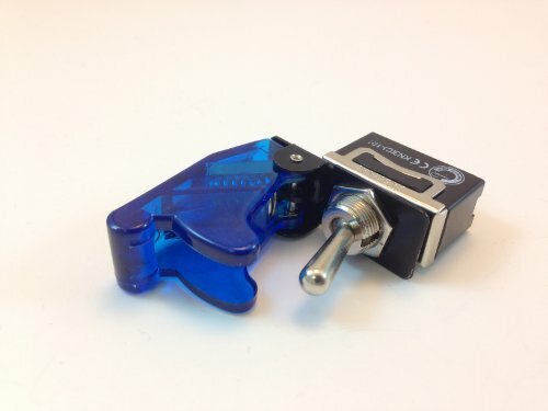 MEDIUM DUTY ON/ON TOGGLE SWITCH WITH POSITION SWITCH COVER (TRANSPARENT BLUE)