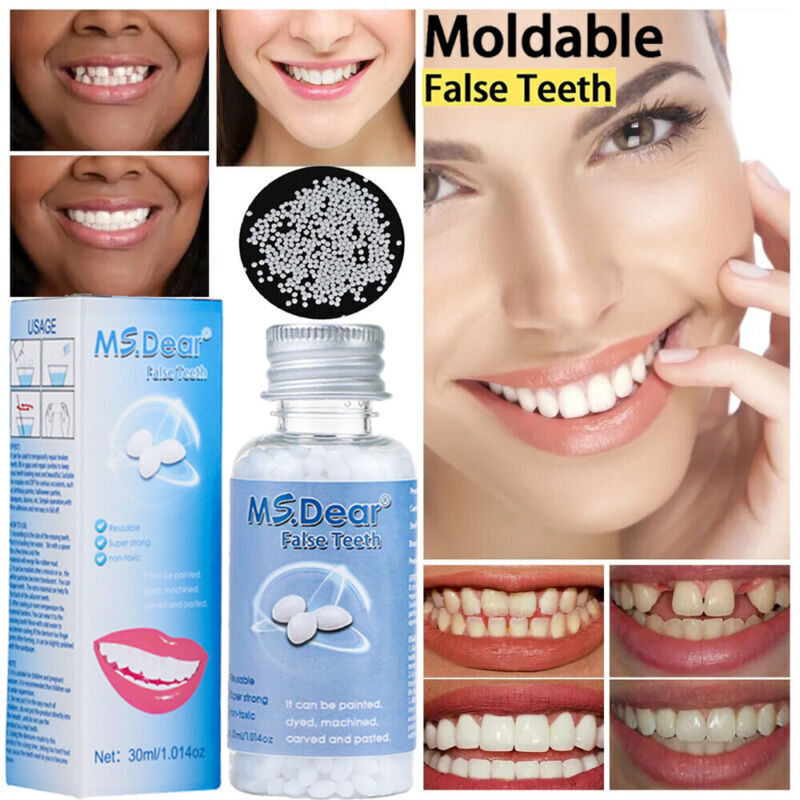False Teeth Solid Glue Temporary Tooth Repair Moldable Fix Broke Gap Teeth 30ml