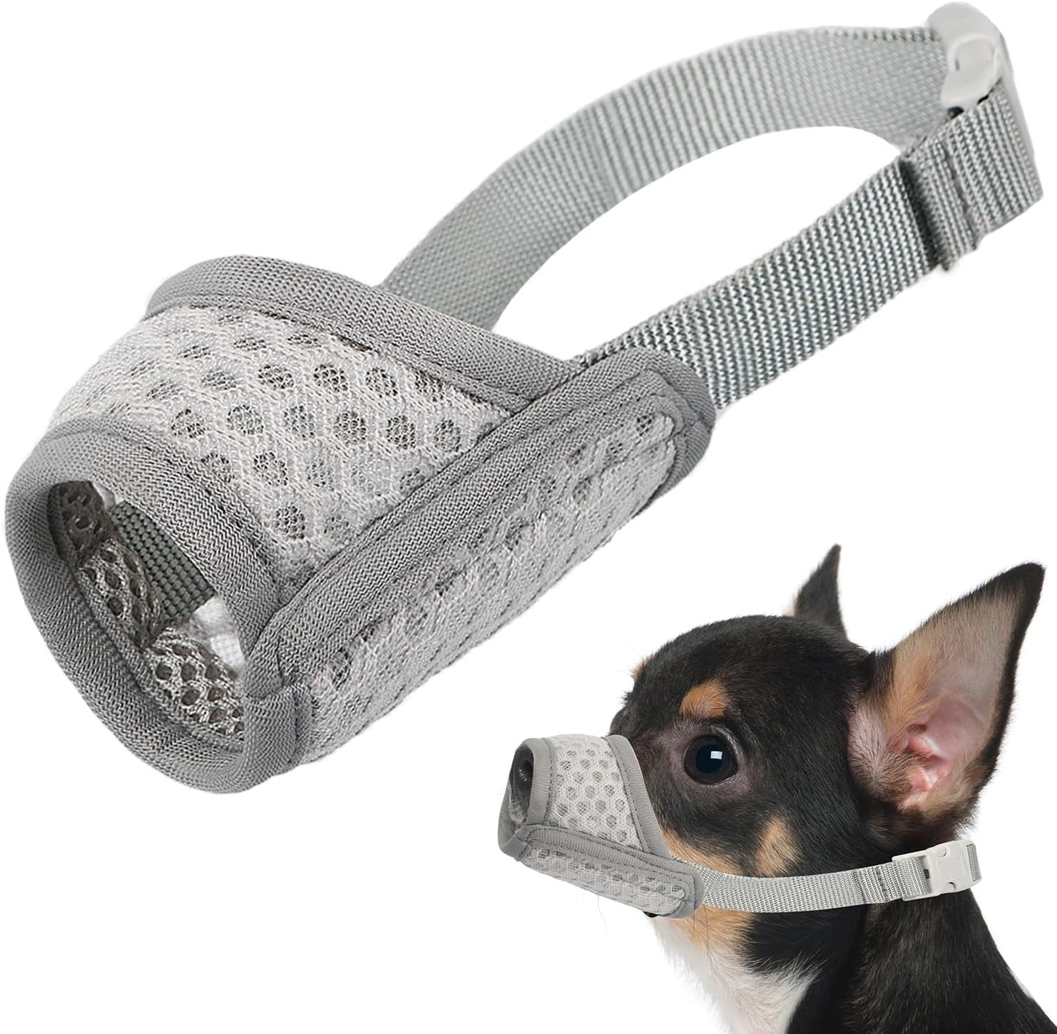 Bozal para perro, bozal de malla suave para cachorros