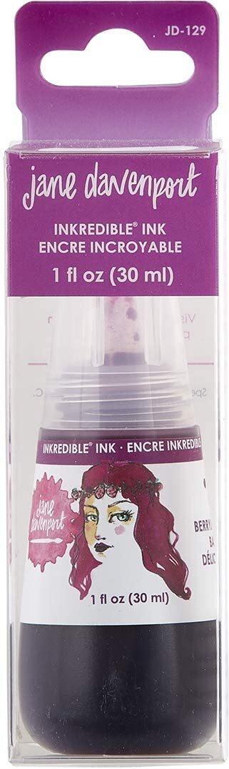 Jane Davenport Inkredible Ink 1 oz BERRYLICIOUS 8132330430542 JD 129 Pink Red