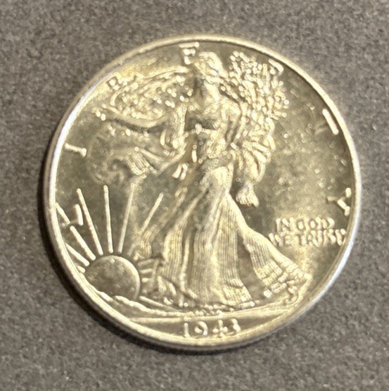 1943 Walking Liberty Half Dollar AU-BU Uncirculated 90% Silver