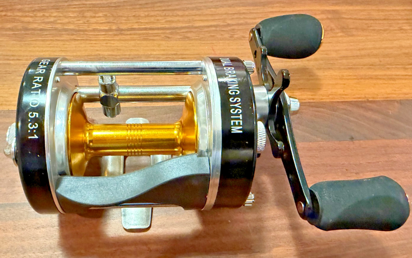 Ming Yang BC600 Black Round Baitcast Fishing Reel Right Handed 5.3:1 6+1BB