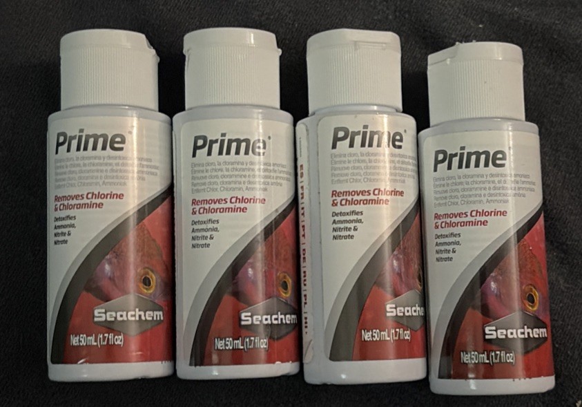 Lot of 4 Seachem Prime 50mL Bottles for Water Conditioner Aquariums - FAST SHIP